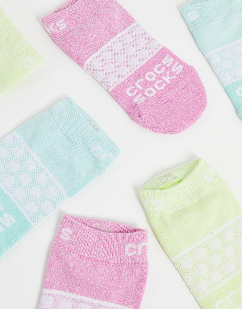 商品Crocs|Crocs socks 3 pack in low pastel,价格¥192,第5张图片详细描述