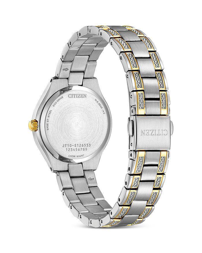 商品Citizen|Women's Crystal-Accent Stainless Steel Bracelet Watch, 30mm,价格¥2155-¥2321,第5张图片详细描述