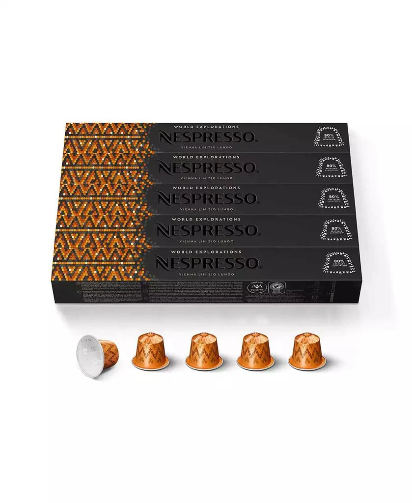 商品Nespresso|Capsules OriginalLine, Vienna Linizio Lungo, Mild Roast Coffee, 50-Count Coffee Pods,价格¥353,第1张图片