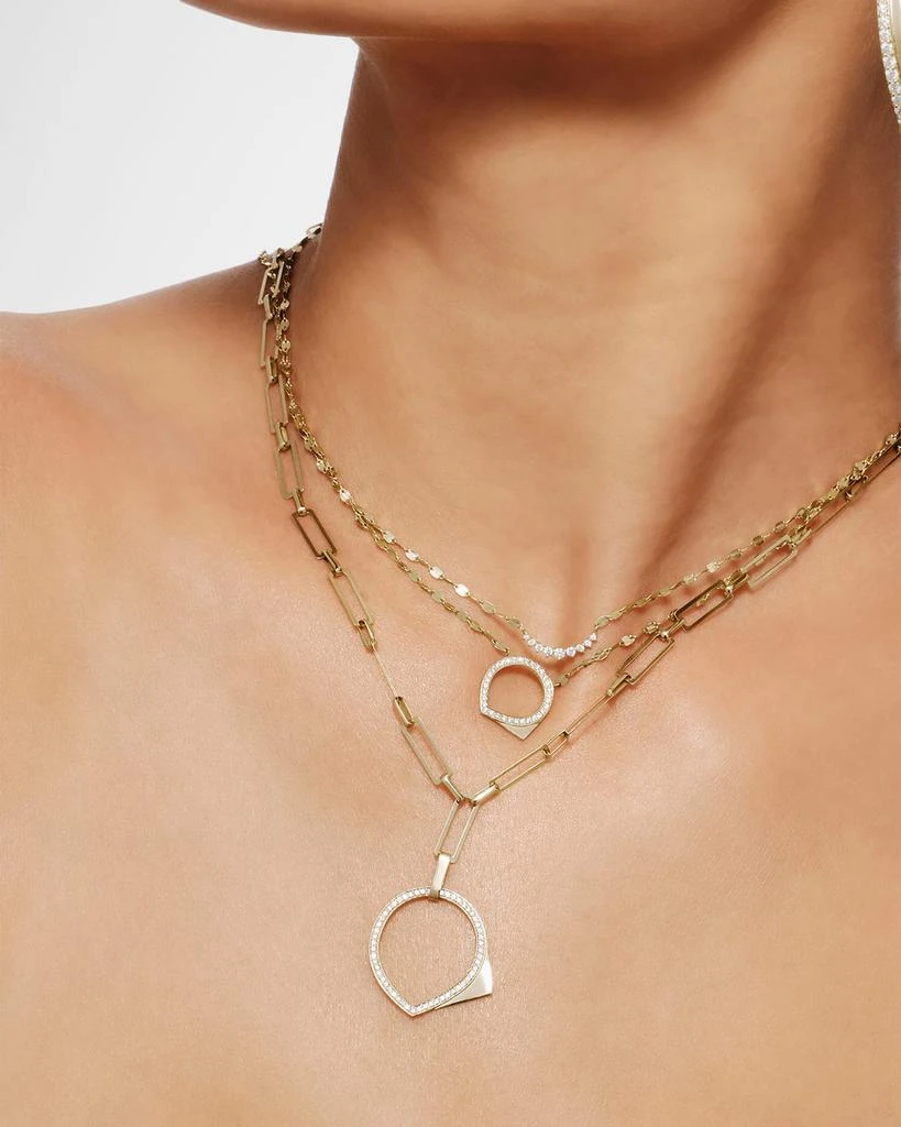 商品LANA|Eclipse Diamond Paperclip Lariat Necklace,价格¥18222,第2张图片详细描述