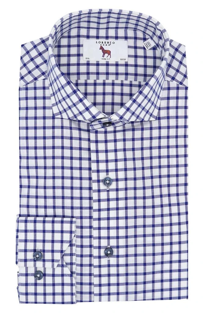 商品Lorenzo Uomo|Trim Fit Windowpane Plaid Dress Shirt,价格¥302,第1张图片