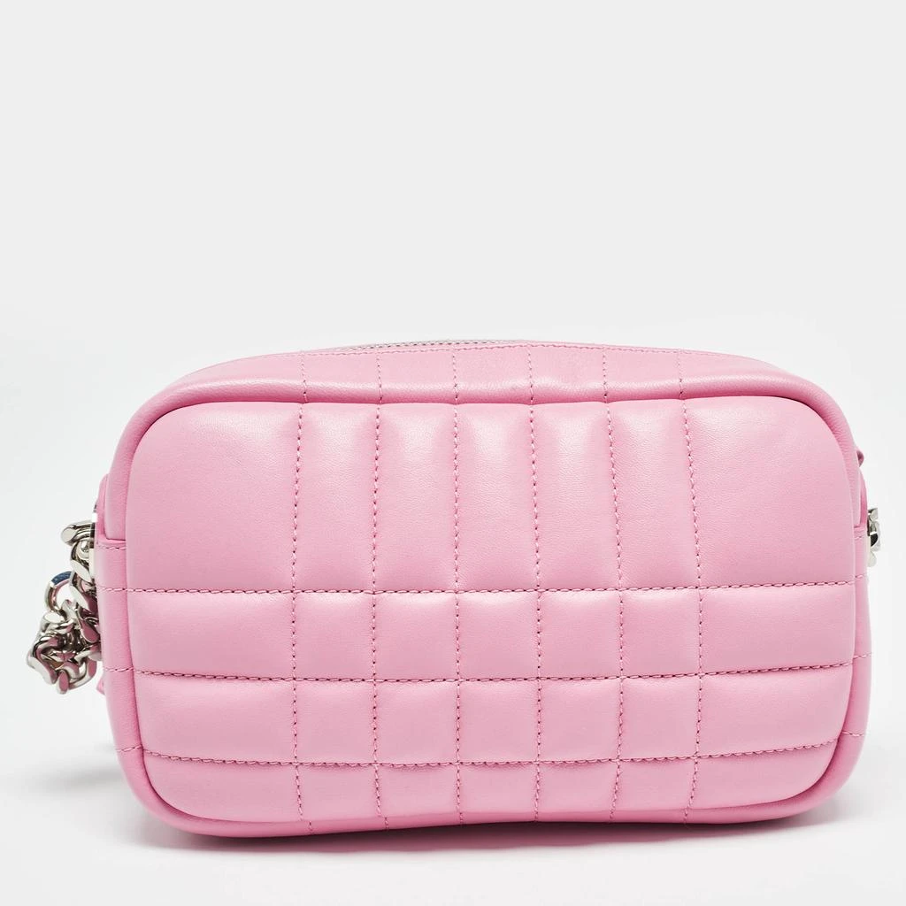 商品Burberry|Burberry Pink Quilted Leather Mini Lola Camera Bag,价格¥4053,第5张图片详细描述