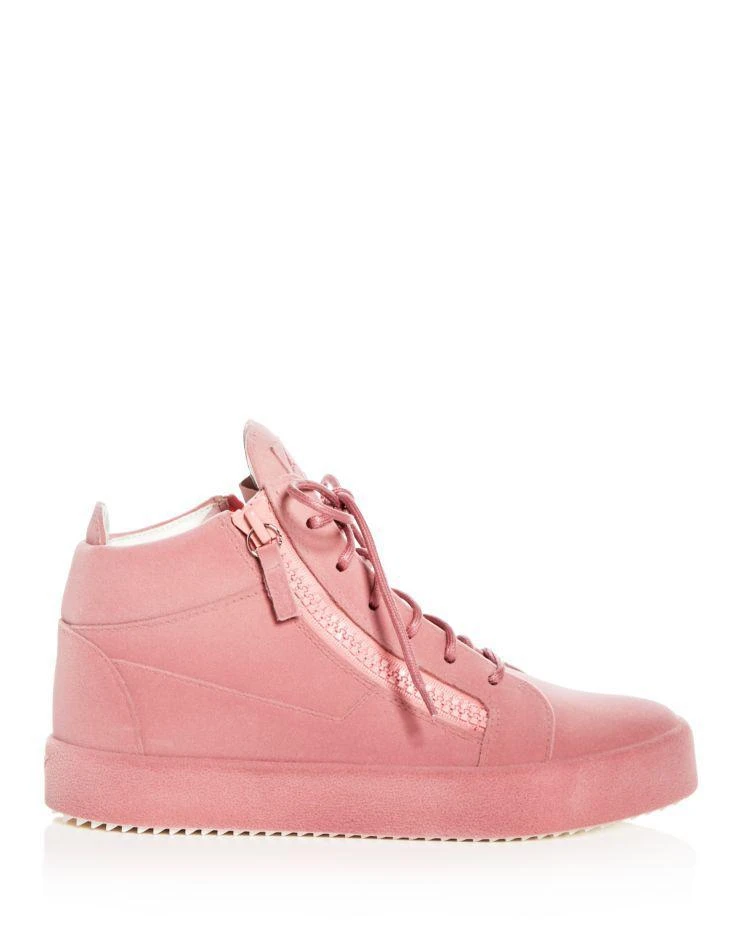 商品Giuseppe Zanotti|Women's Velvet Mid Top Platform Sneakers ,价格¥2961,第2张图片详细描述