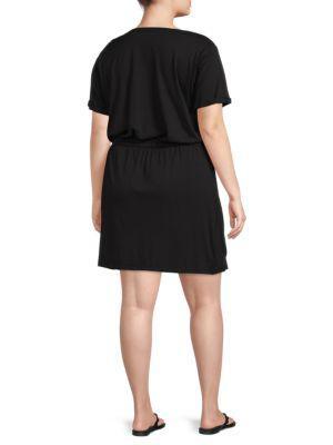 商品Calvin Klein|Plus Solid Hued Blouson Dress,价格¥249,第4张图片详细描述