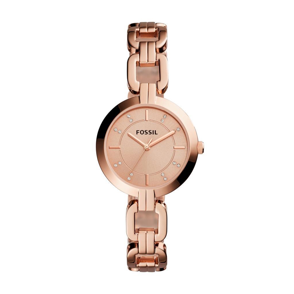 商品Fossil|Fossil Women's Kerrigan Three-Hand, Rose Gold-Tone Stainless Steel Watch,价格¥660,第1张图片