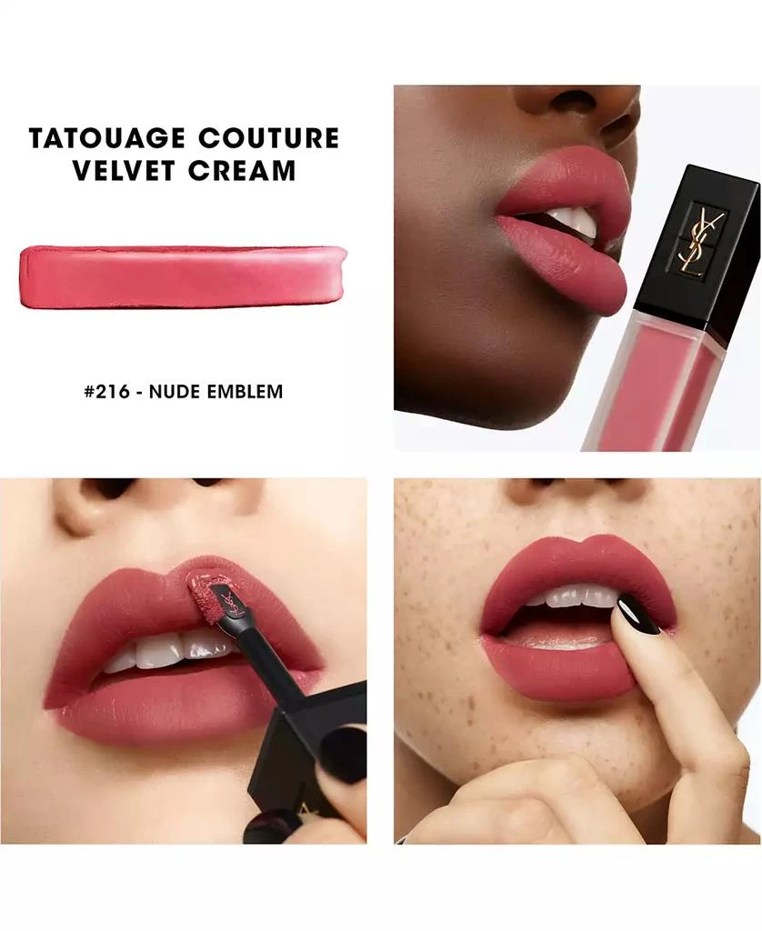 商品Yves Saint Laurent|Tatouage Couture Velvet Cream Liquid Lipstick,价格¥338,第2张图片详细描述