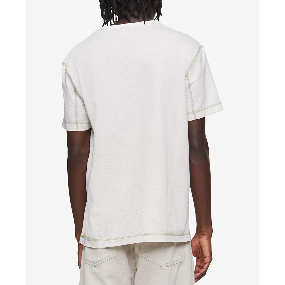 Men's Smooth Cotton Ringer Crewneck T-Shirt商品第2张图片规格展示