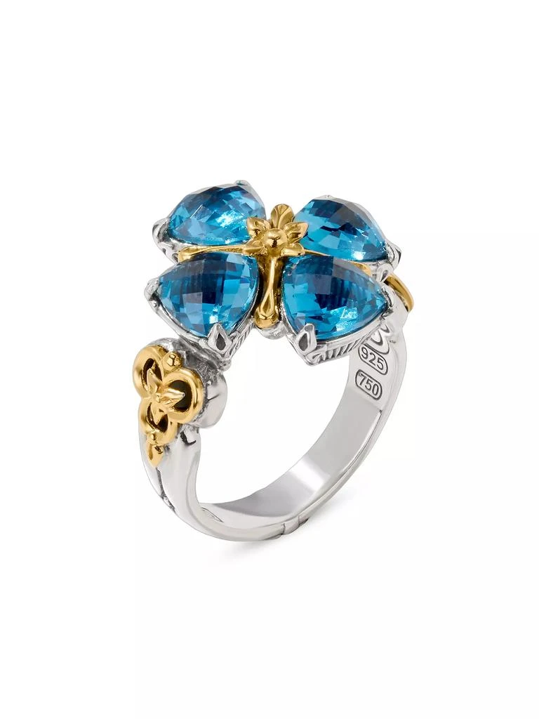 商品Konstantino|Anthos Prism Silver, 18K Gold & Blue Spinel Ring,价格¥5923,第1张图片