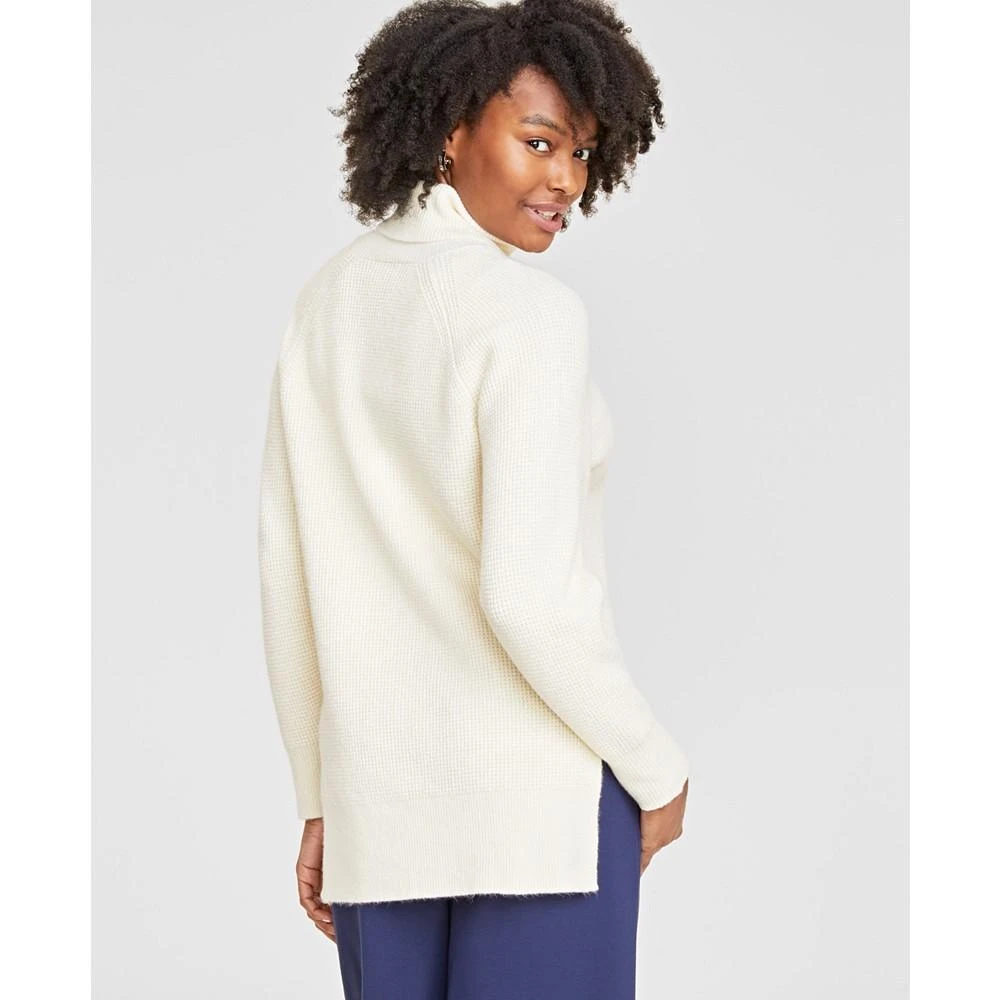 商品On 34th|Women's Turtleneck Waffle-Knit Tunic Sweater, Created for Macy's,价格¥156,第2张图片详细描述