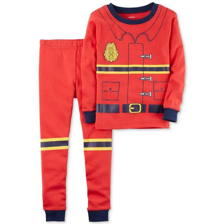 商品Carter's|2-Pc. Fireman Cotton Pajama Set, Baby Boys,价格¥50,第1张图片