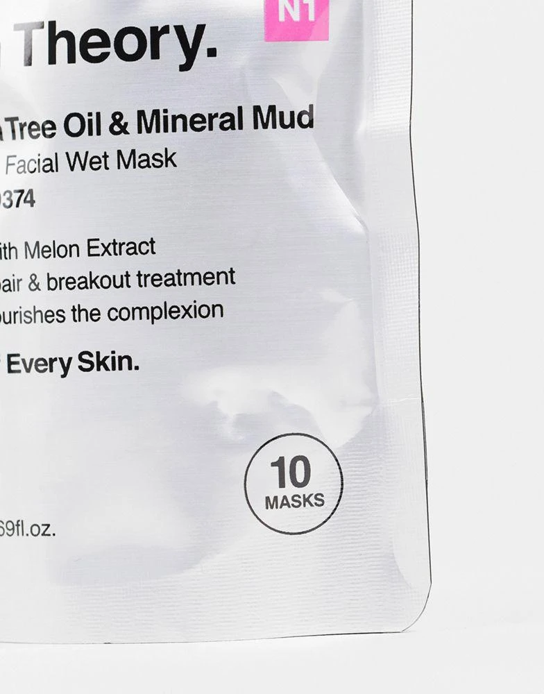 商品Carbon Theory|Carbon Theory Charcoal, Tea Tree Oil & Mineral Mud Breakout Control Facial Wet Mask 50ml,价格¥109,第4张图片详细描述