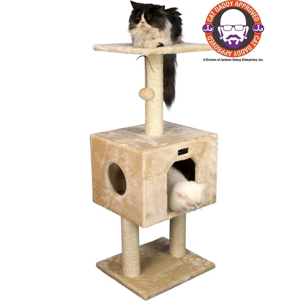 Real Wood Cat Tree With Condo And Scratch Post 商品