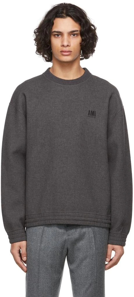 商品AMI|Grey Ami de Cœur Sweatshirt,价格¥796,第1张图片