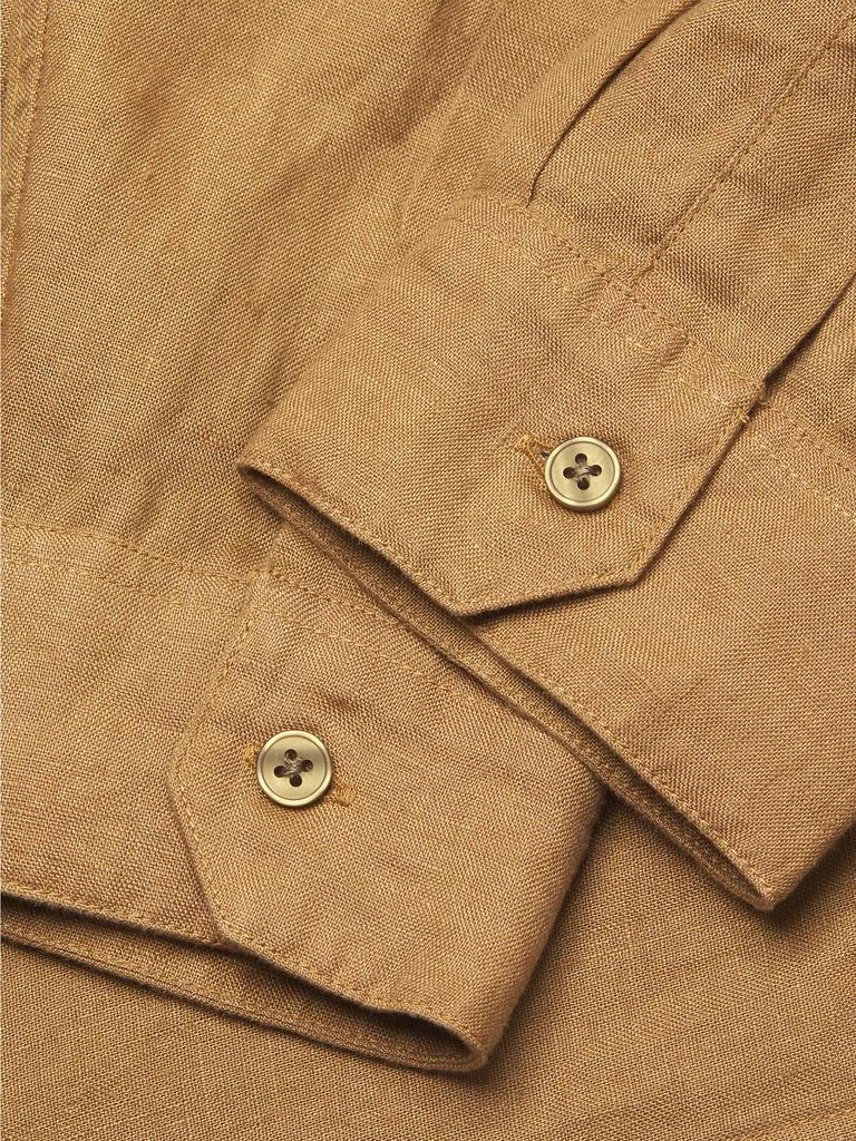 Linen Long-Sleeve Button-Up Shirt 商品