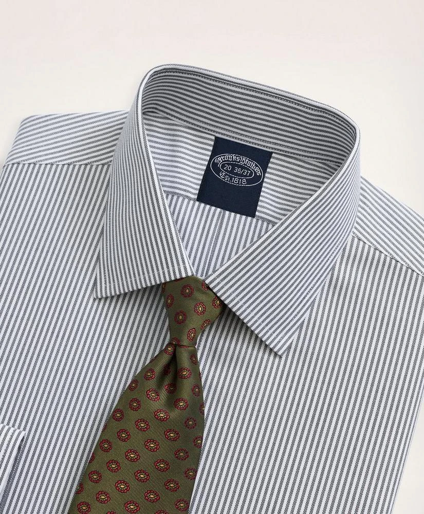 商品Brooks Brothers|Stretch Big & Tall Dress Shirt, Non-Iron Herringbone Ainsley Collar,价格¥1181,第2张图片详细描述