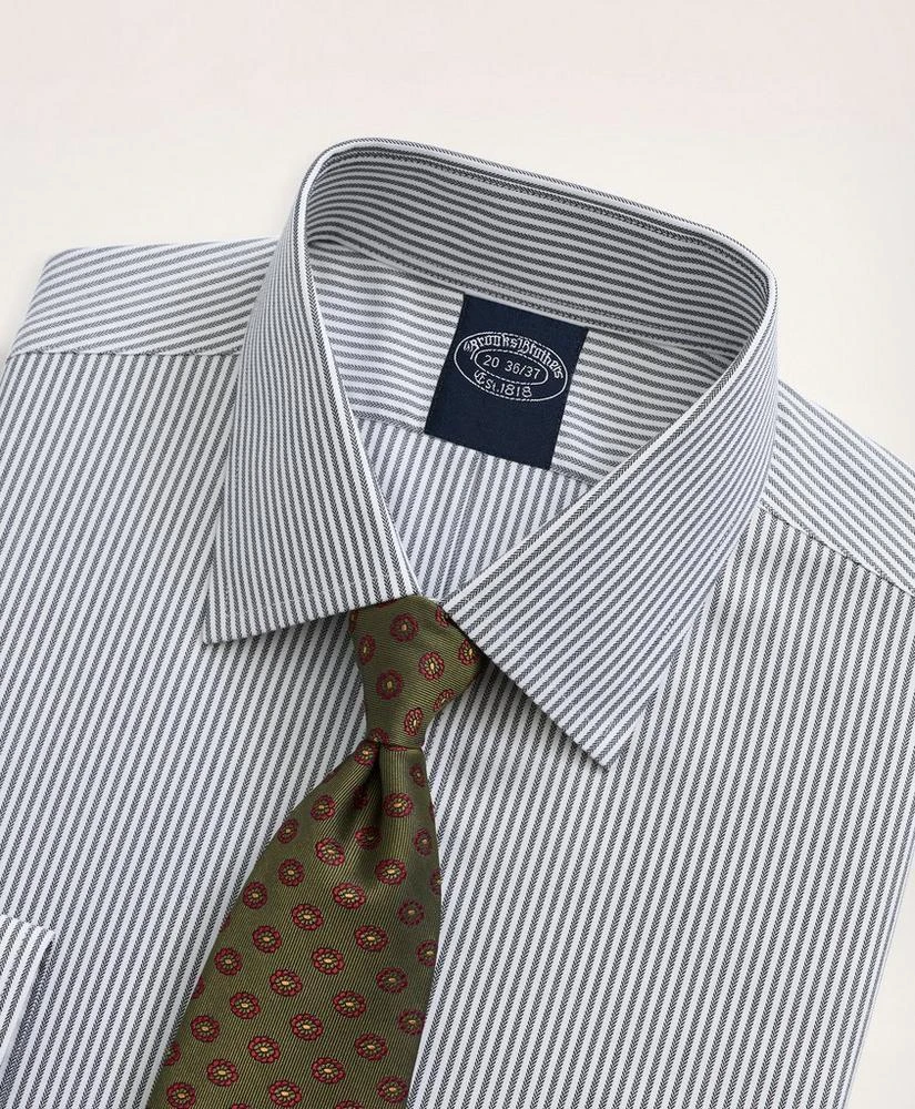 商品Brooks Brothers|Stretch Big & Tall Dress Shirt, Non-Iron Herringbone Ainsley Collar,价格¥1218,第2张图片详细描述