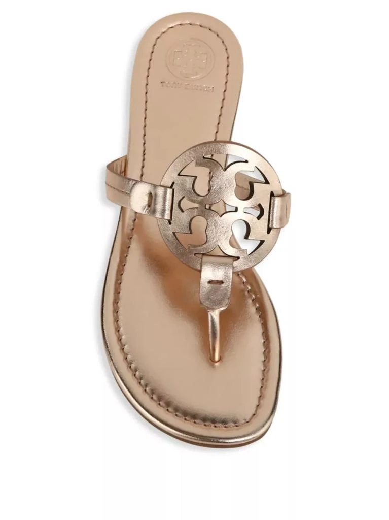 商品Tory Burch|Miller Metallic Leather Thong Sandals,价格¥1044,第4张图片详细描述
