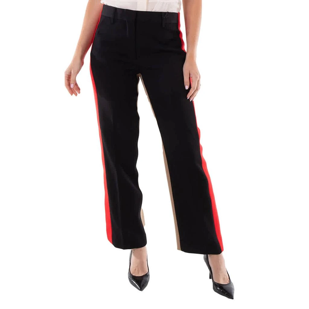 商品Burberry|Ladies Black Lottie Contrast Panel Tailored Trousers,价格¥995,第1张图片