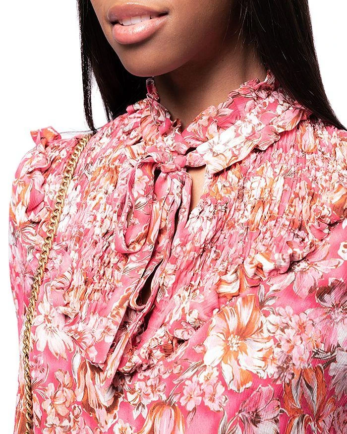 商品PINKO|Floral Print Tie Neck Blouse,价格¥774,第3张图片详细描述