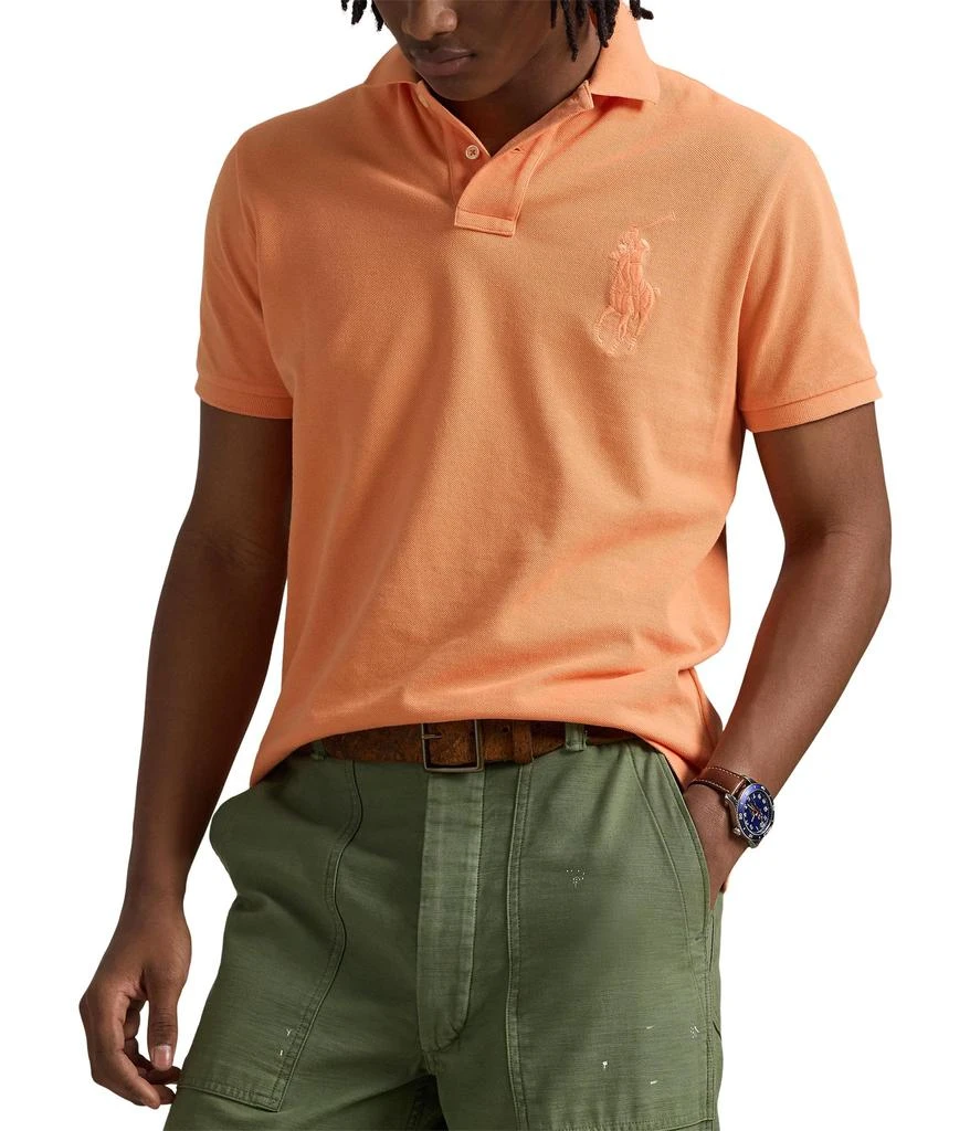 商品Ralph Lauren|Custom Slim Fit Big Pony Mesh Polo Shirt,价格¥889,第1张图片