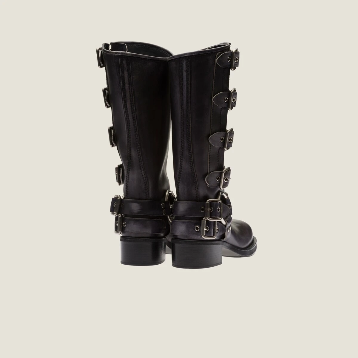 【预售】 缪缪 24秋冬 女士 高筒靴 Bottes en cuir 5W792D_3F33_F0002_F_A050 商品