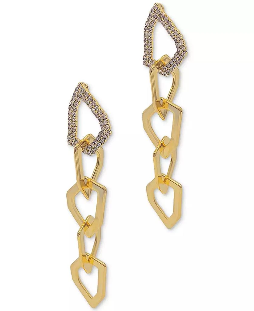 商品ADORNIA|14k Gold-Plated Organic Link Drop Earrings,价格¥164,第1张图片