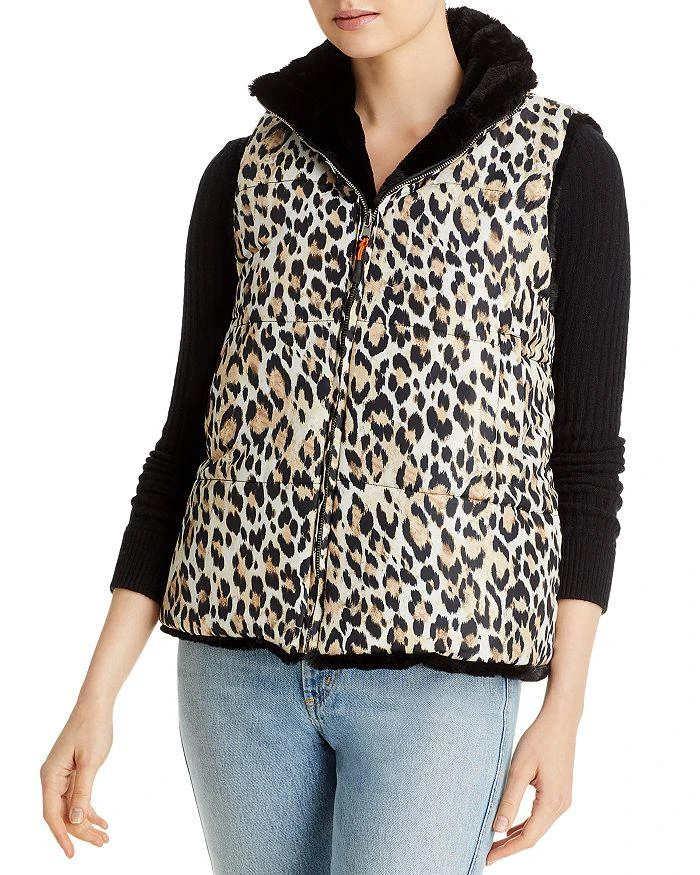商品Echo Design|Reversible Leopard Print and Faux Fur Puffer Vest,价格¥621,第3张图片详细描述