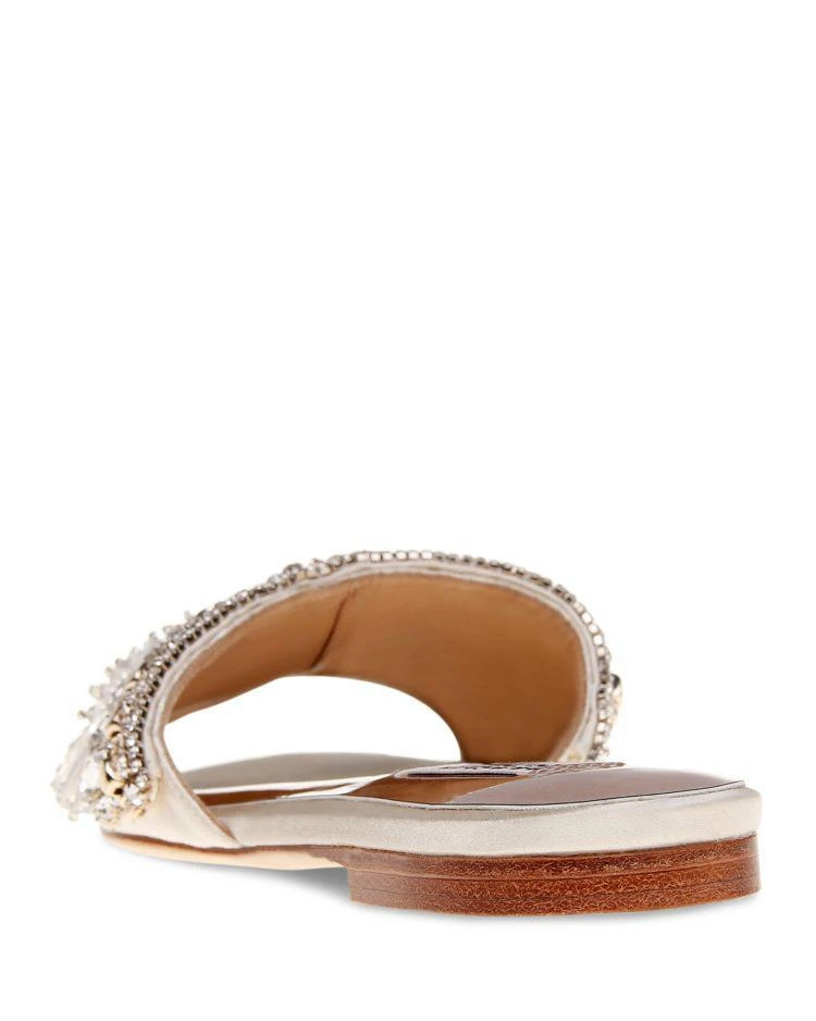 商品Badgley Mischka|Kassandra Embellished Satin Slide Sandals ,价格¥816,第4张图片详细描述