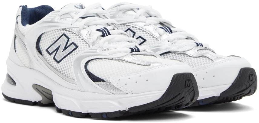 商品New Balance|White & Navy 530 Sneakers,价格¥764,第4张图片详细描述