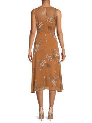 商品Calvin Klein|Floral Faux Wrap Dress,价格¥284,第4张图片详细描述