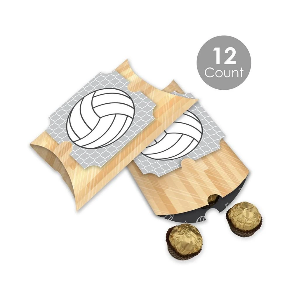 商品Big Dot of Happiness|Bump, Set, Spike - Volleyball - Favor Gift Boxes - Baby Shower or Birthday Party Large Pillow Boxes - Set of 12,价格¥127,第2张图片详细描述