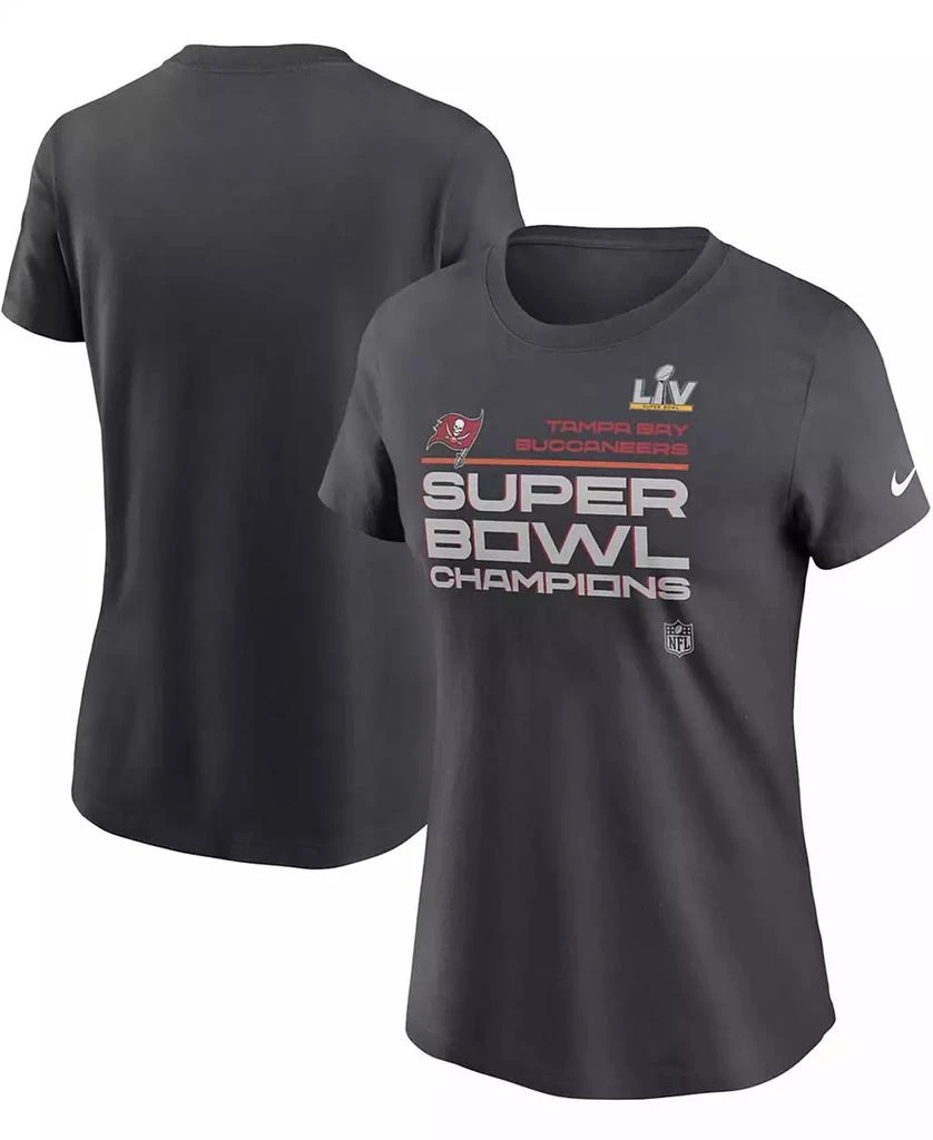 商品NIKE|Women's Anthracite Tampa Bay Buccaneers Super Bowl LV Champions Locker Room Trophy Collection T-shirt,价格¥208,第1张图片