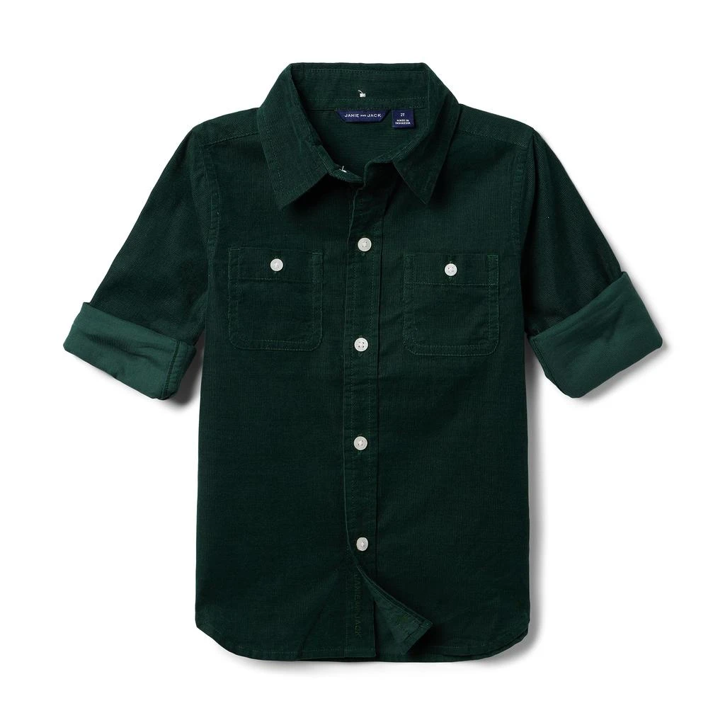 商品Janie and Jack|Cord Button-Up Shirt (Toddler/Little Kids/Big Kids),价格¥309,第3张图片详细描述