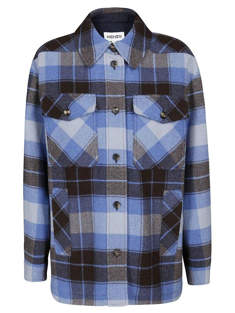 商品Kenzo|Kenzo Checked Long-Sleeved Shirt,价格¥2122,第1张图片