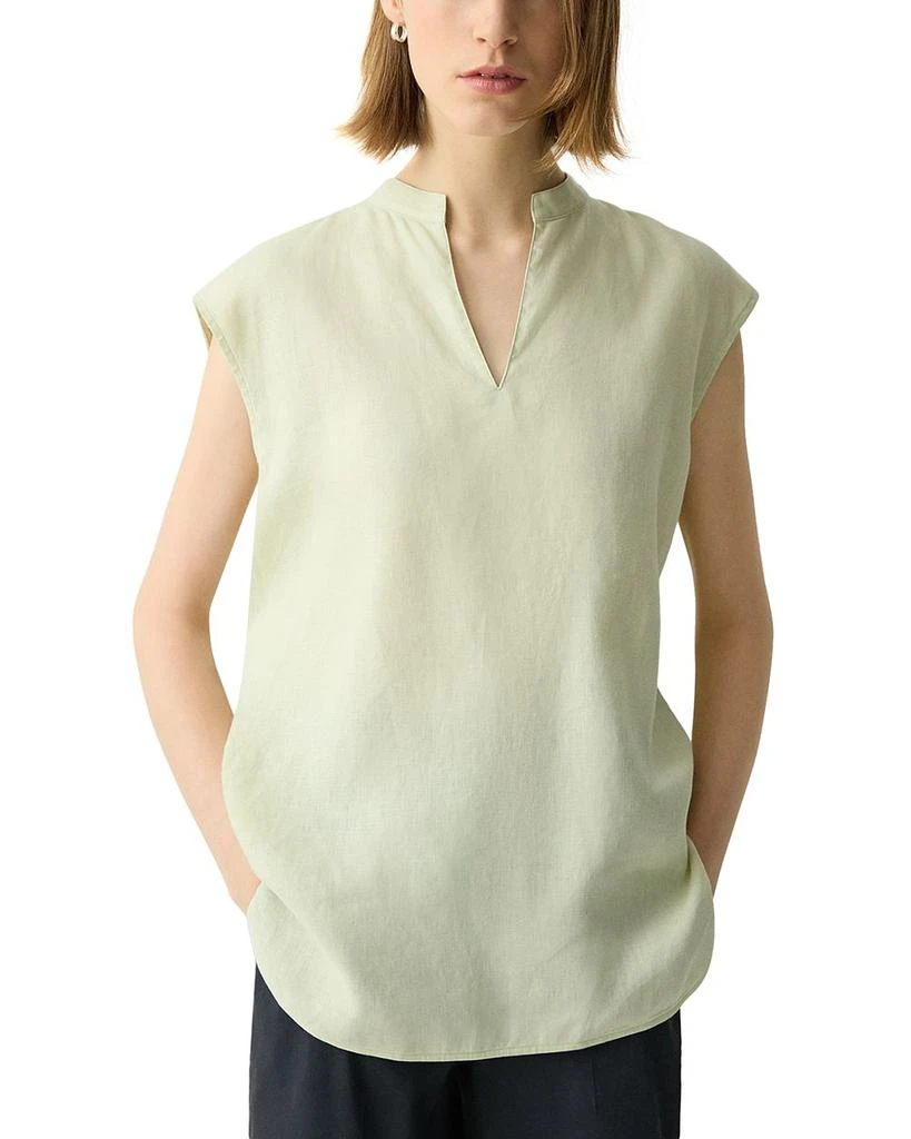 商品Theory|Boxy Linen Top,价格¥430,第1张图片