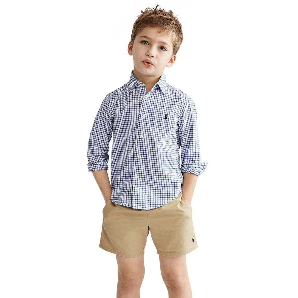 Toddler and Little Boys Cotton Poplin Sport Shirt商品第1张图片规格展示