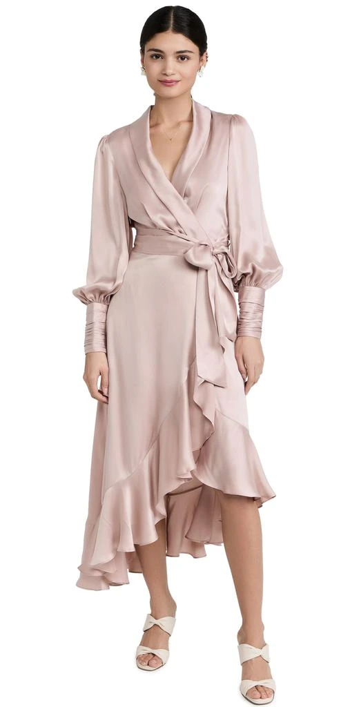 商品Zimmermann|Zimmermann 真丝裹身中长连衣裙,价格¥4954,第1张图片