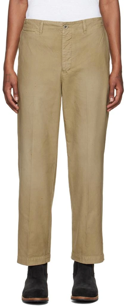 商品VisVim|Beige Field Chino Trousers,价格¥4866,第1张图片