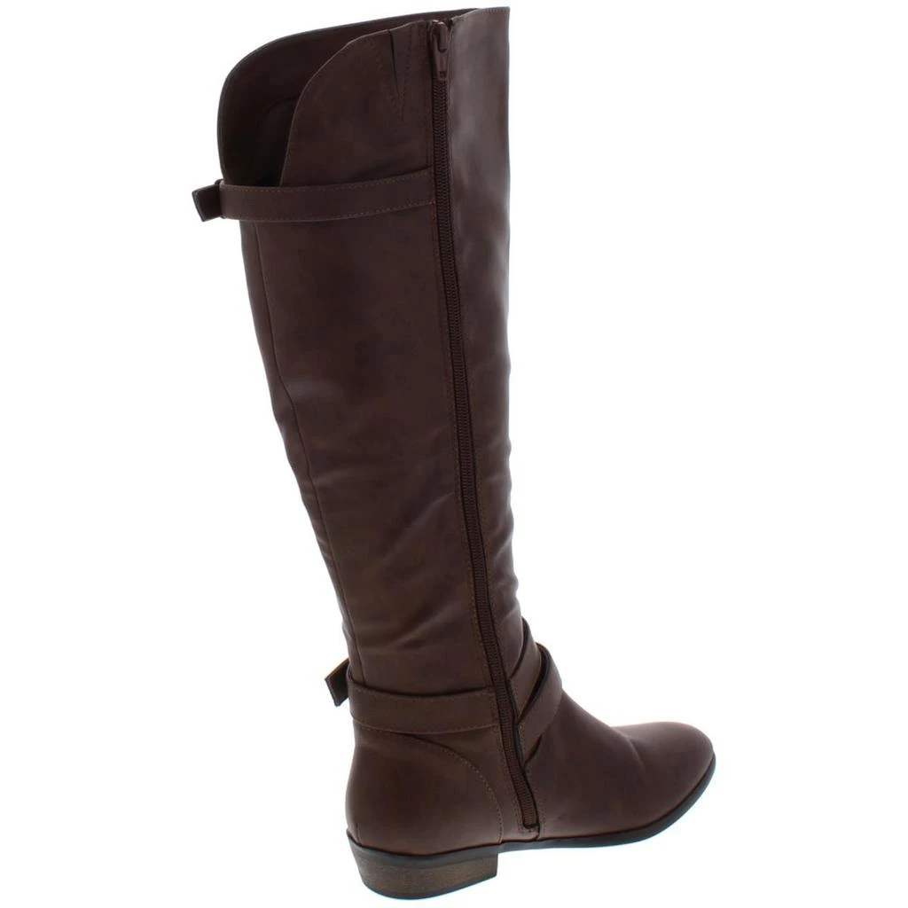 Material Girl Womens Carleigh Faux Leather Knee-Length Riding Boots 商品