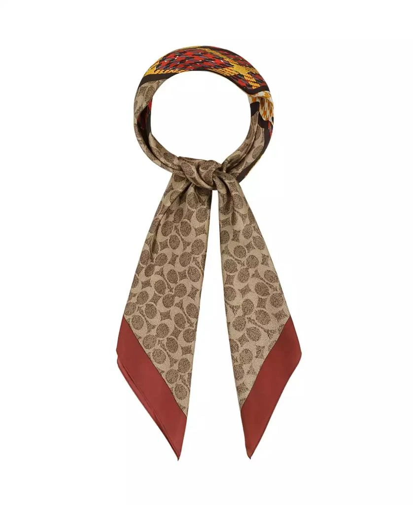 商品Coach|Women's Plaid Rexy Square Scarf,价格¥711,第2张图片详细描述