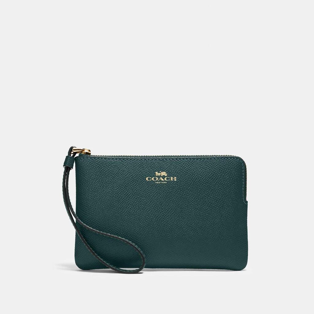 商品Coach|COACH Corner Zip Wristlet,价格¥313,第1张图片