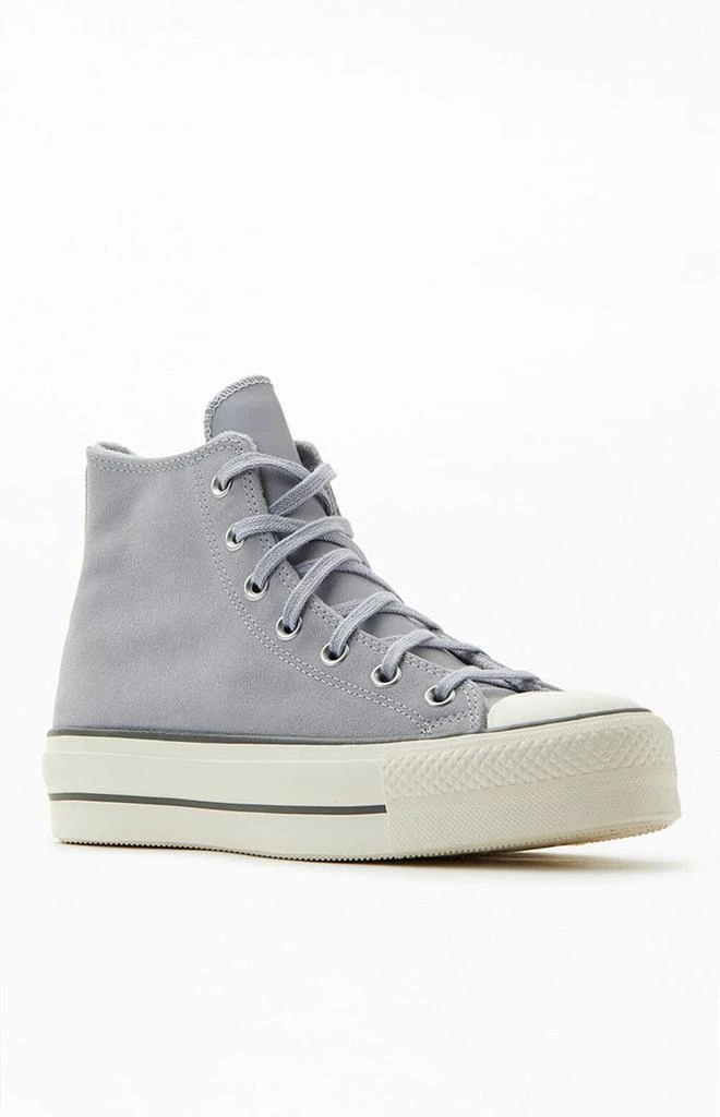 商品Converse|Gray Chuck Taylor All Star Cozy Lift High Top Sneakers,价格¥415,第1张图片