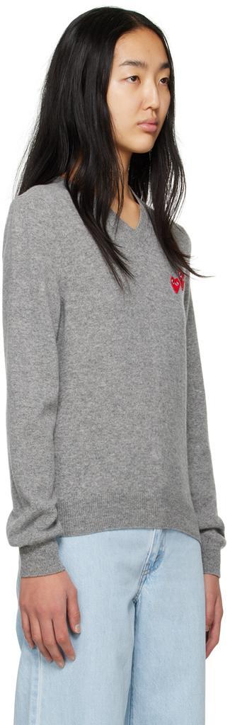 商品Comme des Garcons|Gray Double Heart Sweater,价格¥2521,第4张图片详细描述