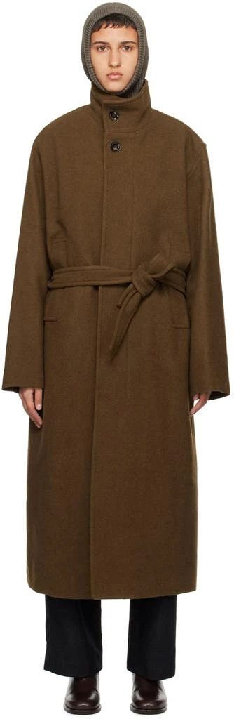 商品Lemaire|Brown Belted Coat,价格¥13580,第1张图片