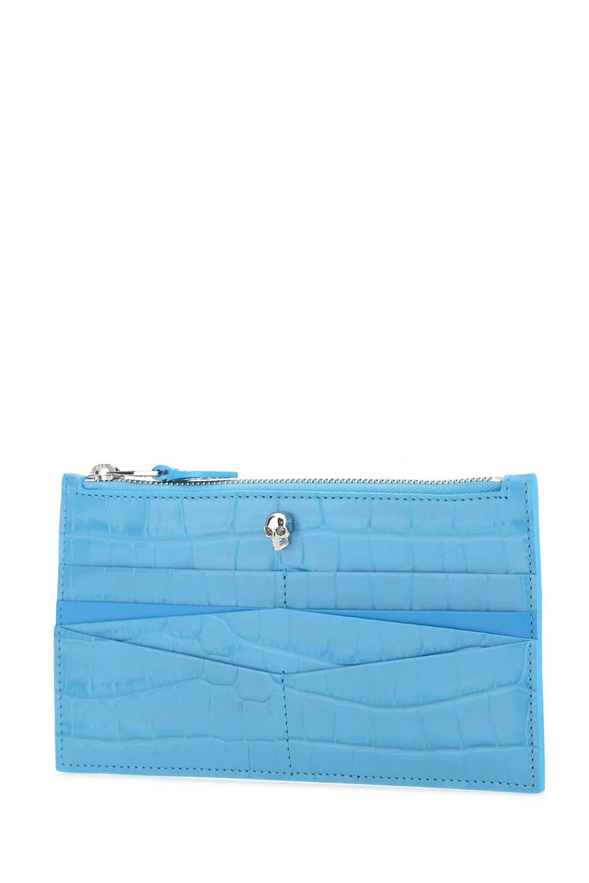商品【商品预售7天】 Alexander McQueen|Alexander McQueen 女士手拿包 6320361JMVY4722 浅蓝色,价格¥1604,第3张图片详细描述