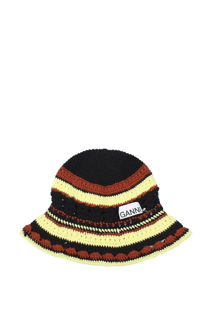 商品Ganni|Hats Cotton Black Multicolor,价格¥570,第2张图片详细描述