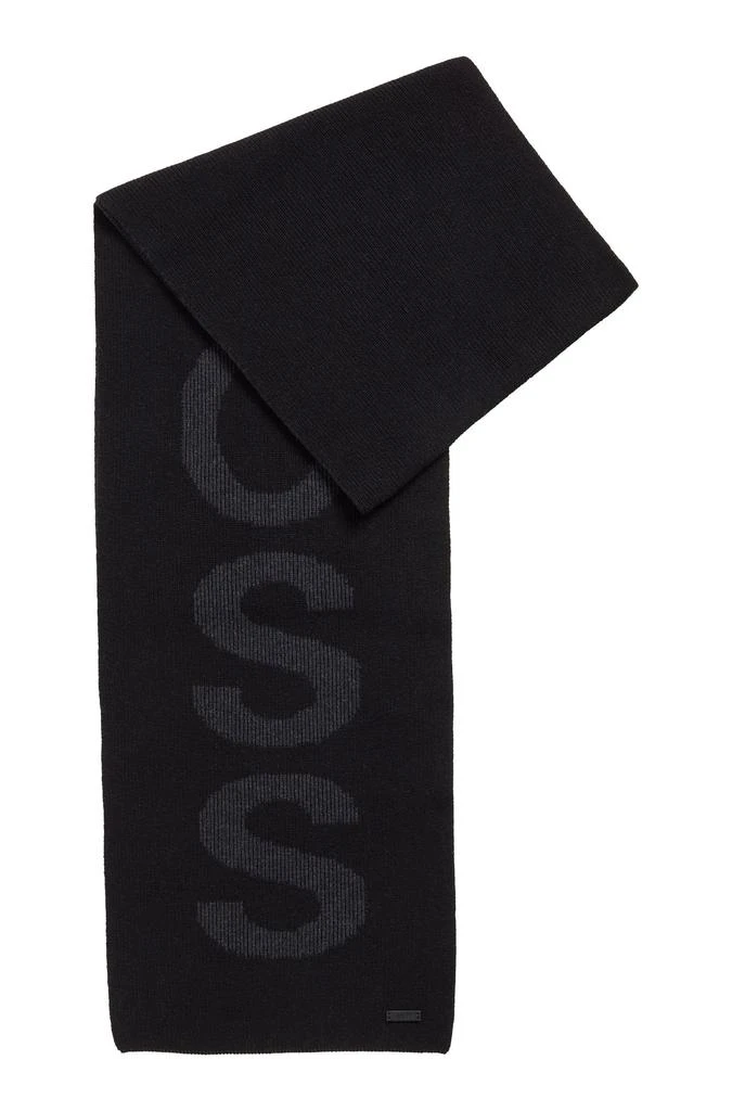 商品Hugo Boss|BOSS Logo Scarf Black,价格¥696,第1张图片