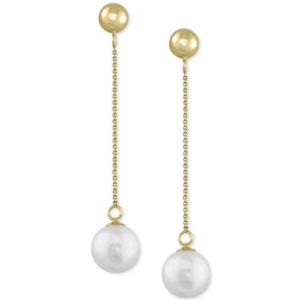 商品Effy|EFFY® Cultured Freshwater Pearl (7mm) Drop Earrings in 14k Gold,价格¥2008,第1张图片