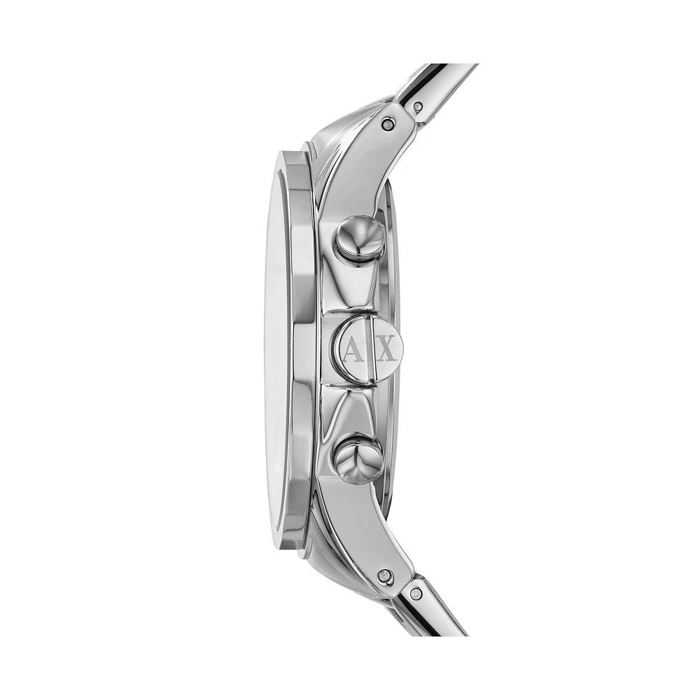 商品Armani Exchange|AX Men's Silver-Tone Stainless Steel Bracelet Watch 45mm,价格¥1061,第3张图片详细描述