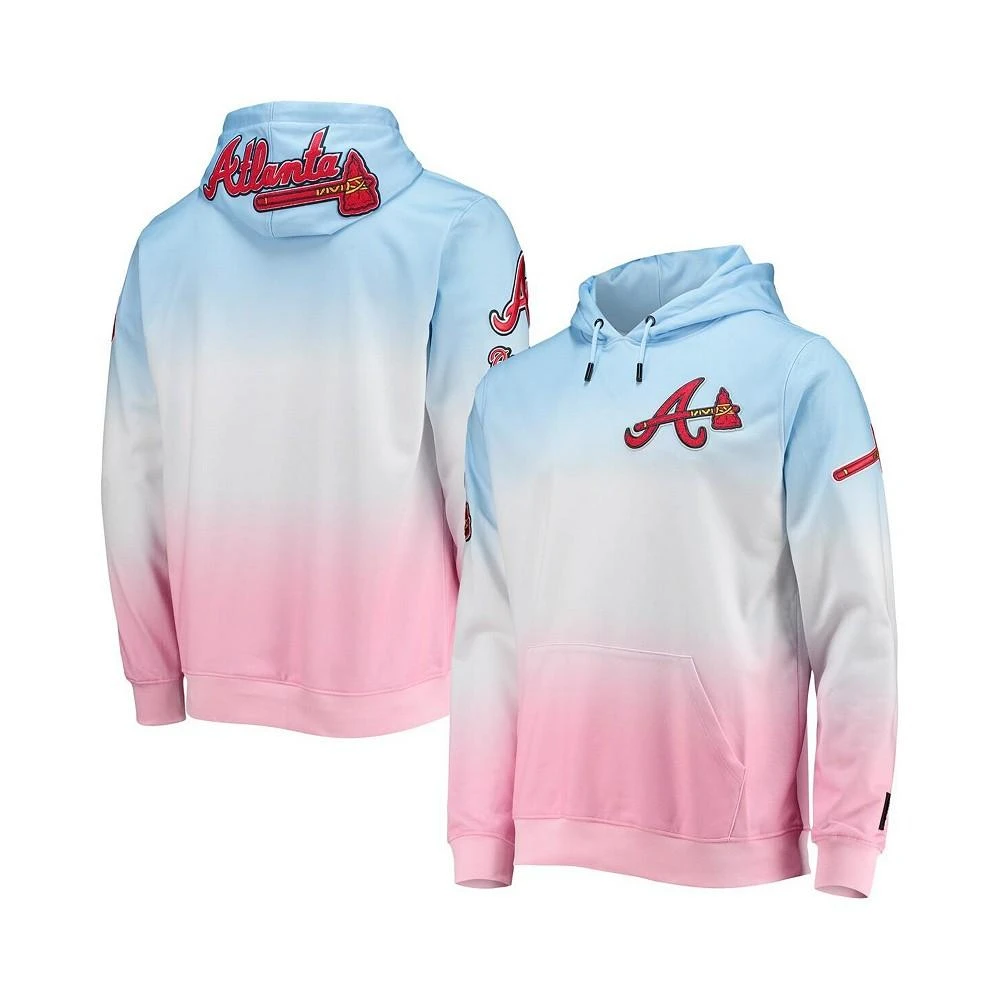 商品Pro Standard|Men's Blue, Pink Atlanta Braves Ombre Pullover Hoodie,价格¥824,第1张图片